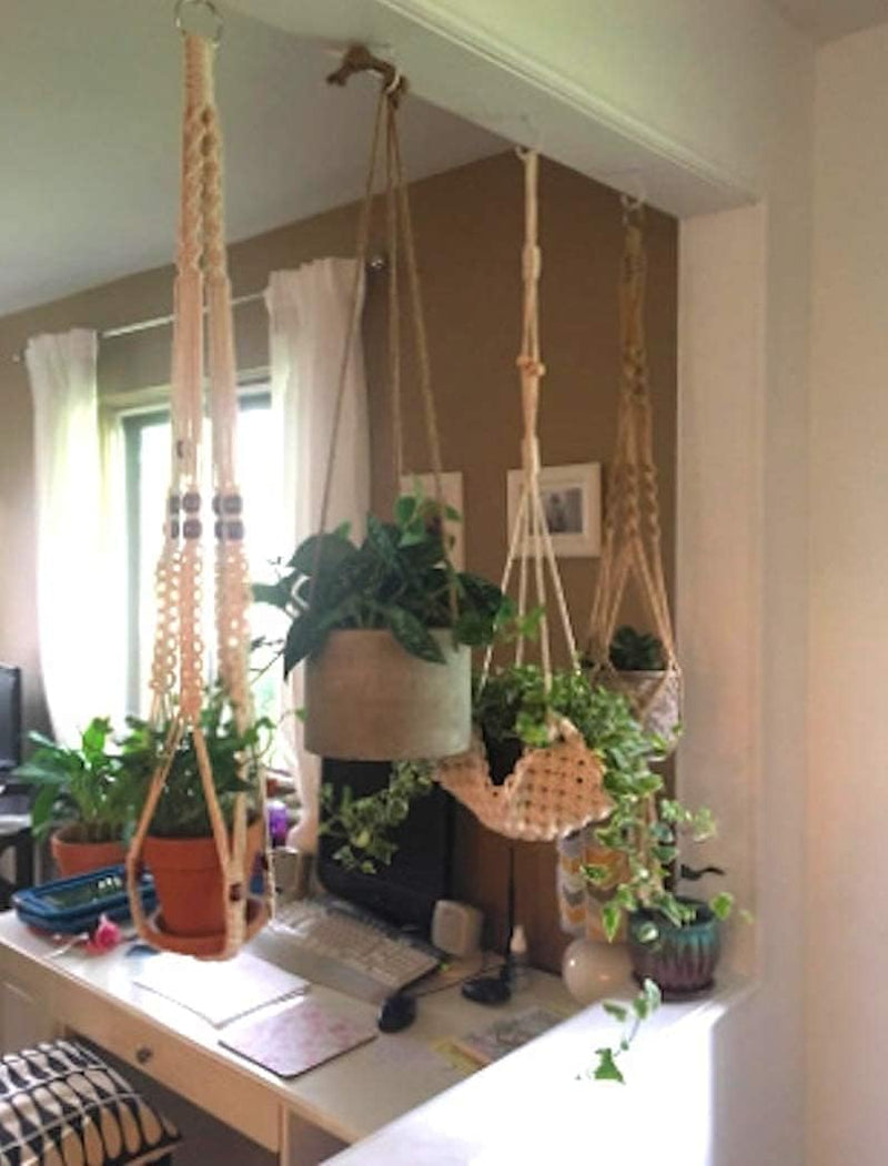 Macrame Plant Hanger Handmade Cotton Rope Wall Hangings Home Décor