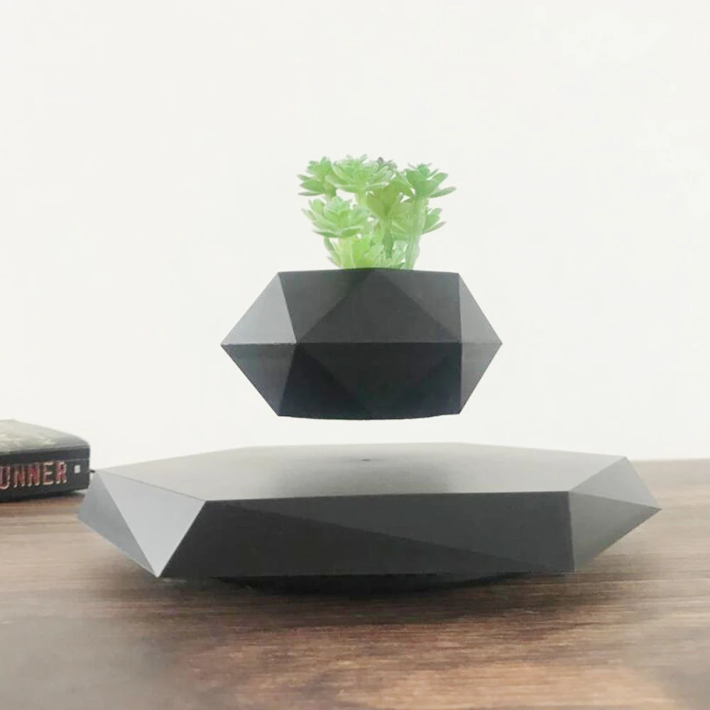 Modern Levitating Air Bonsai Pot Rotation Planters Magnetic Levitation Decor