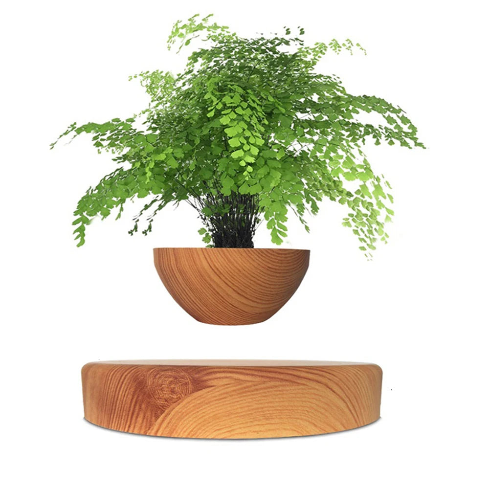 Modern Levitating Air Bonsai Pot Rotation Planters Magnetic Levitation Decor