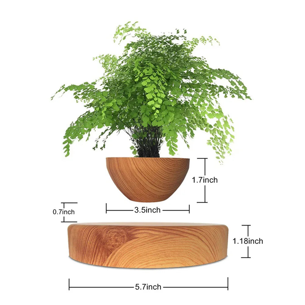 Modern Levitating Air Bonsai Pot Rotation Planters Magnetic Levitation Decor